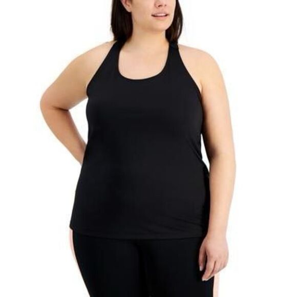 ID Ideology Plus Size Rainbow T Back Tank Top Deep Black Size 3X - Picture 1 of 3